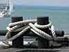 photograph of ropes securing the submarine uss croaker SSK-246 to pier buffalo and erie county naval and military park